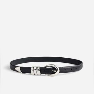 NWT Madewell Triple Metal Keeper Leather Belt